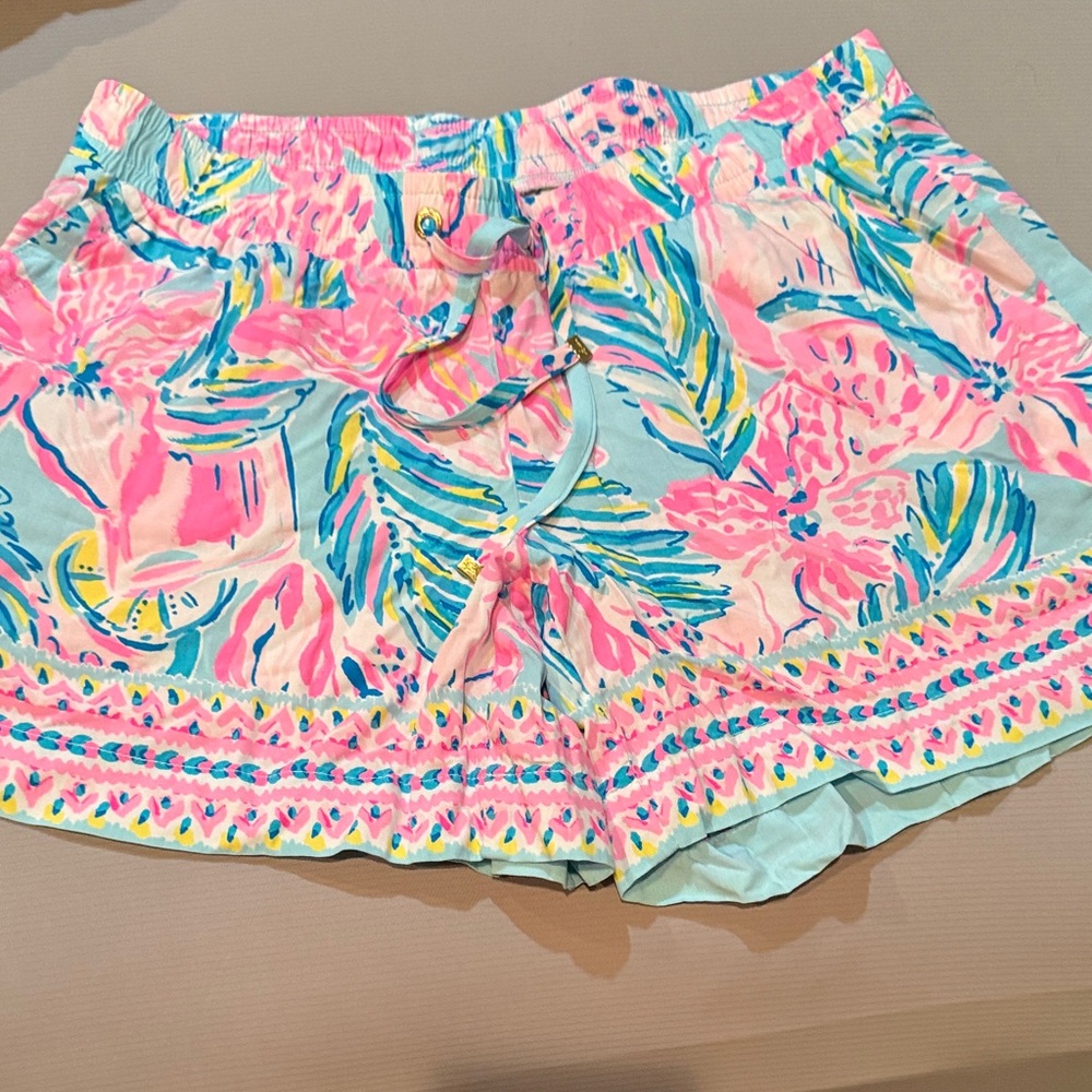 Lilly Pulitzer Pink and Blue Floral Shorts